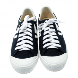 مملوكة مسبقًا Celine Blue/White Canvas Pilmsole Sneakers Size 38