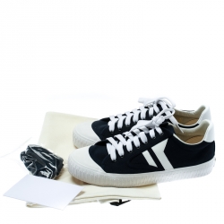 مملوكة مسبقًا Celine Blue/White Canvas Pilmsole Sneakers Size 38