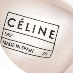 Pre Owned حذاء رياضي سيلين 180 دغريه كانفاس وردي/ أبيض مقاس 39