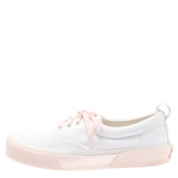 Pre Owned حذاء رياضي سيلين 180 دغريه كانفاس وردي/ أبيض مقاس 39