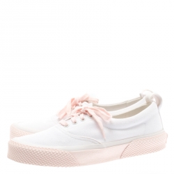 Pre Owned حذاء رياضي سيلين 180 دغريه كانفاس وردي/ أبيض مقاس 39