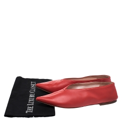 Celine Red Leather Pointed Toe Flats Size 38