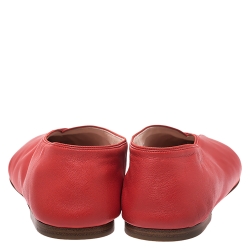 Celine Red Leather Pointed Toe Flats Size 38