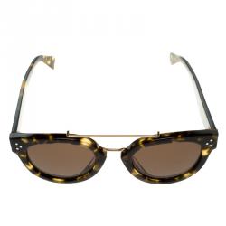 Pre Owned Celine Brown CL41043/S PHW/A6 Round Sunglasses