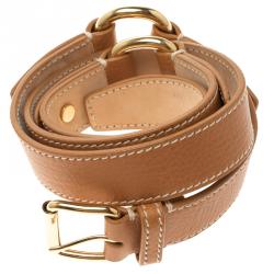 Pre Owned Celine Brown Leather Ring Belt 95cm