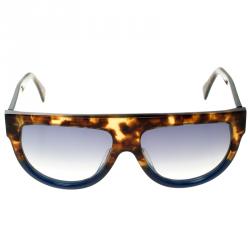 Pre Owned Celine Havana Blue / Grey 41026/S FU9DV Wayfarer Sunglasses