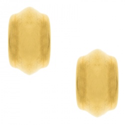 Pre Owned Celine Vermeil Gold Tone Hoop Earrings