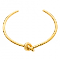Celine Gold Plated Brass Extra Thin Open Knot Bracelet L