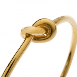Celine Gold Plated Brass Extra Thin Open Knot Bracelet L
