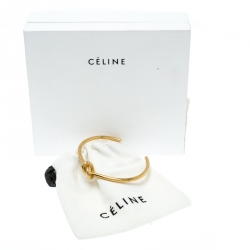 Celine Gold Plated Brass Extra Thin Open Knot Bracelet L