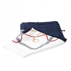 Pre Owned Celine Multicolor Harness Printed Silk Square Scarf  