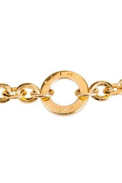 Pre Owned Celine Enamel Gold Tone Charm Chain Link Toggle Belt