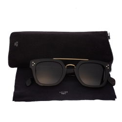 Pre Owned Celine Dark Brown Gradient CL41077/S Double Bridge Sunglasses