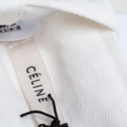 Céline White Denim Oversized Belt S