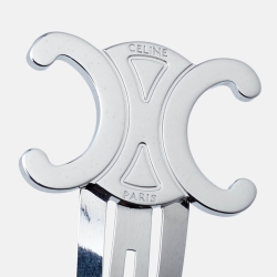 Celine Silver Tone Set of 2 Snap Hair Clips