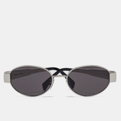 Celine Black/Silver CL0235U Triomphe Oval Sunglasses