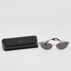Celine Black/Silver CL0235U Triomphe Oval Sunglasses