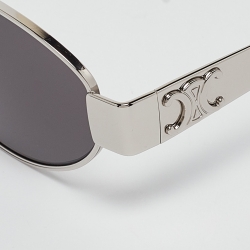 Celine Black/Silver CL0235U Triomphe Oval Sunglasses