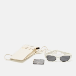 Pre Owned Celine White CL40197U Cat Eye Sunglasses