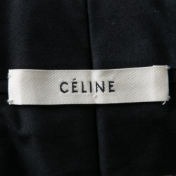 Pre Owned Celine Multicolor Dotted Textured Stretch Silk Pants S
