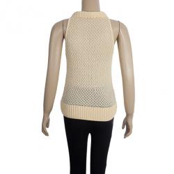 Pre Owned Celine Vintage Cable Knit Vest M