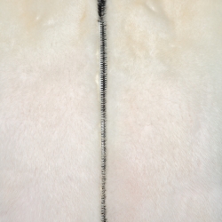 Celine Off White Gradient Mink Fur Zip Front Hooded Jacket S
