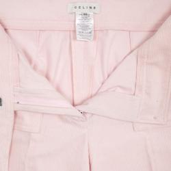 Pre Owned Celine Pink Corduroy Trouser M