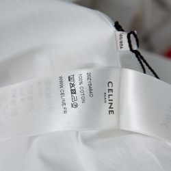 Pre Owned Celine White Cotton Poplin Long Sleeve Shirt S