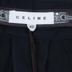 Celine Black Tapered Casual Trousers M
