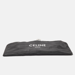 Pre Owned Celine Brown Cashmere Leather Pocket Detail Cardigan M