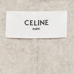 Pre Owned Celine Light Grey Wool Open Front Mid-Length Coat M