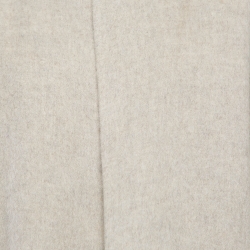 Pre Owned Celine Light Grey Wool Open Front Mid-Length Coat M