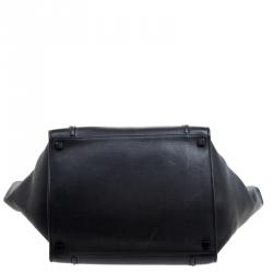 Pre Owned Celine Black Leather Medium Phantom Luggage Tote