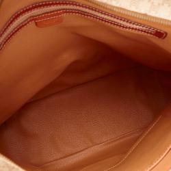 Pre Owned Celine Beige Macadam Coated Canvas/Leather Tote