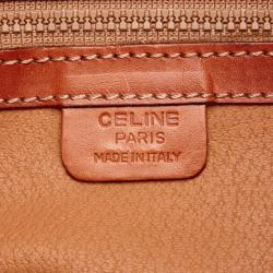 Pre Owned Celine Beige Macadam Coated Canvas/Leather Tote