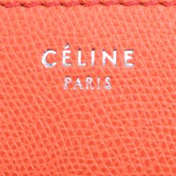 Pre Owned Celine Orange Leather Medium Phantom Luggage Tote