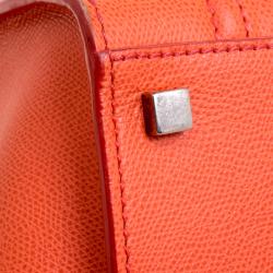 Pre Owned Celine Orange Leather Medium Phantom Luggage Tote