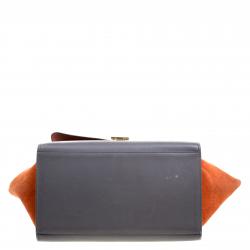 مملوكة مسبقًا حقيبة يد سيلين ترابيز متوسط سويدي وجلد ثلاثي اللون