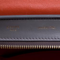 مملوكة مسبقًا حقيبة يد سيلين ترابيز متوسط سويدي وجلد ثلاثي اللون