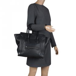 مملوكة مسبقًا حقيبة سيلين ميني لاغيدج جلد أسود