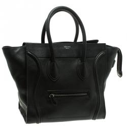 مملوكة مسبقًا حقيبة سيلين ميني لاغيدج جلد أسود