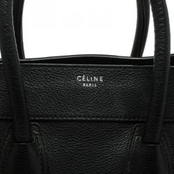 مملوكة مسبقًا حقيبة سيلين ميني لاغيدج جلد أسود