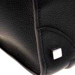 Pre Owned Celine Black Leather Mini Luggage Tote