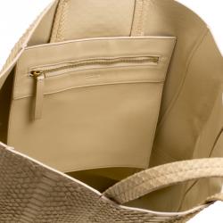 Pre Owned Celine Beige Python and Leather Vertical Cabas Phantom Tote