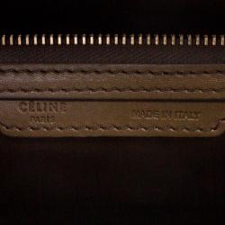 Pre Owned Celine Tri Color Leather and Suede Mini Luggage Tote