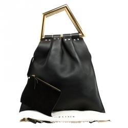 مملوكة مسبقًا Celine Black Leather Open Triangle Bag