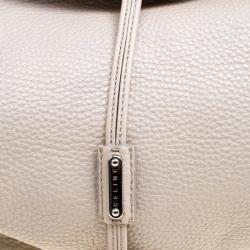 Pre Owned Celine Beige/Silver Ombre Leather Satchel