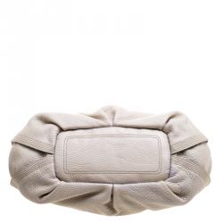 Pre Owned Celine Beige/Silver Ombre Leather Satchel