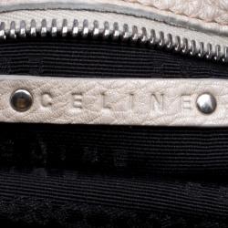 Pre Owned Celine Beige/Silver Ombre Leather Satchel