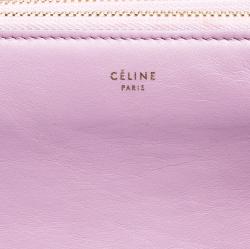 Pre Owned Celine Pink Leather Trio Crossbody Bag